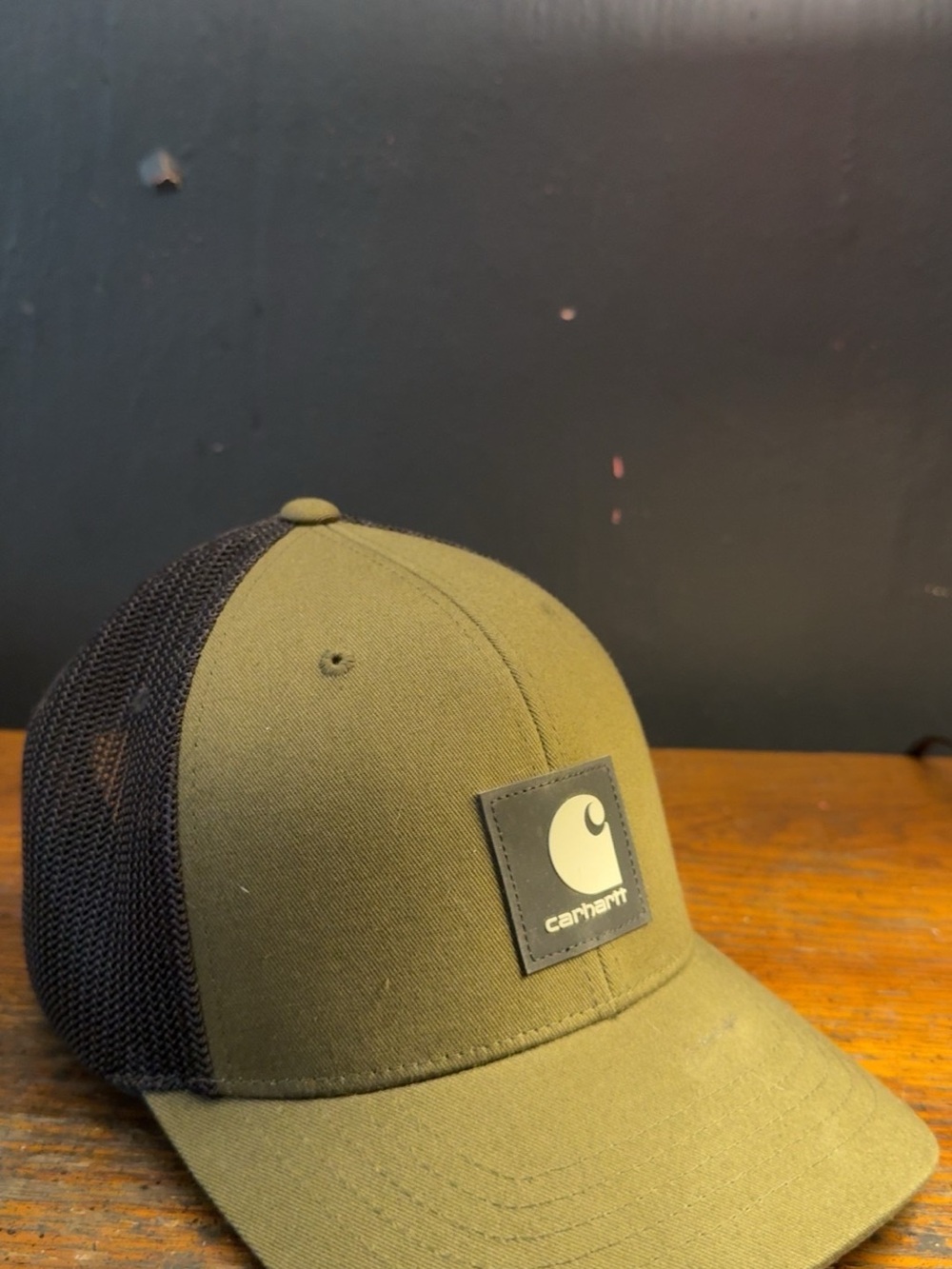 Carhartt Olive Green and Black Mesh Trucker Hat